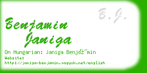 benjamin janiga business card